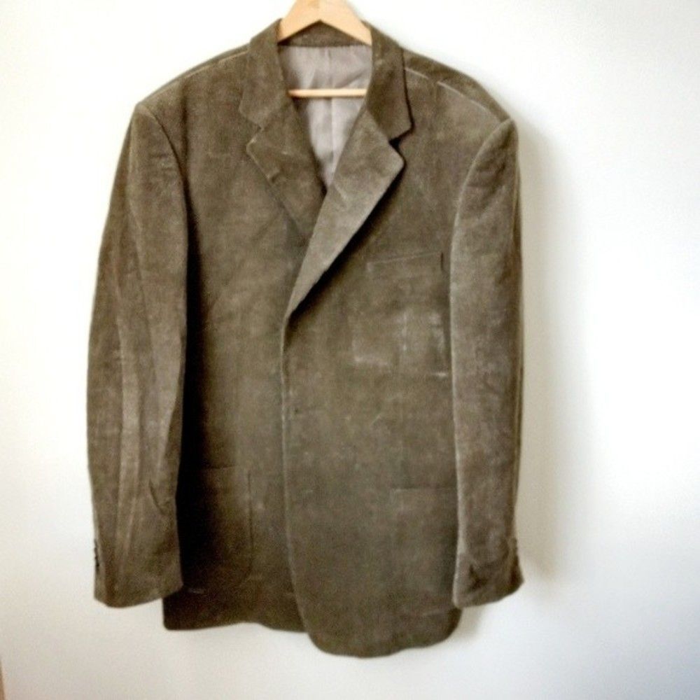FAZZISPORT Corduroy Blazer Sport Dinner Jacket Business Tan sz: 46L NWOT